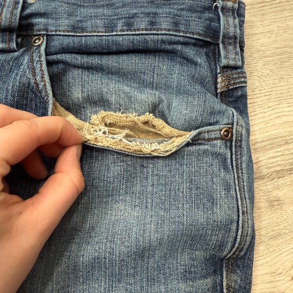 Duluth Trading Co Standard Fit Mens Jeans 38x34 Blue Cotton Spandex Straight Leg - Picture 6 of 13